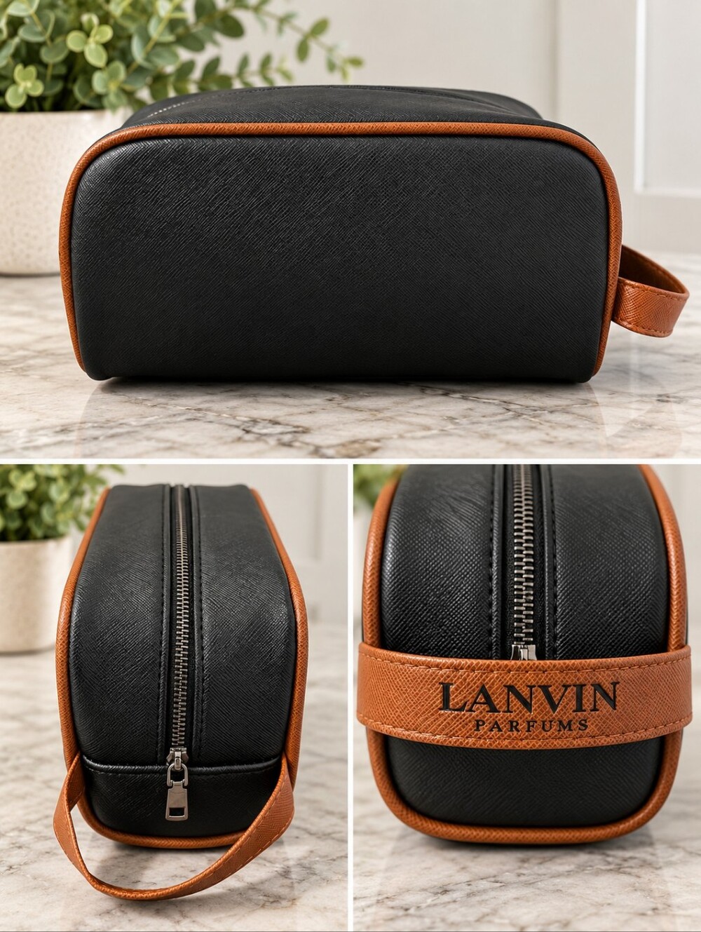 Lanvin Parfums Turkish Airlines Men's Business Class Amenity Toiletry Travel Bag